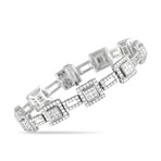 14K White Gold Diamond Bracelet // 7" // New