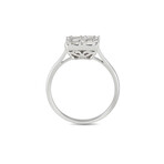14K White Gold Diamond Ring I // Ring Size: 7 // New