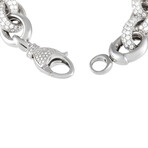 14K White Gold Diamond Bracelet // 7.5" // New