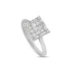 14K White Gold Diamond Ring I // Ring Size: 7 // New