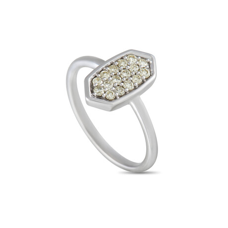 14K White Gold Diamond Ring III // Ring Size: 7 // New