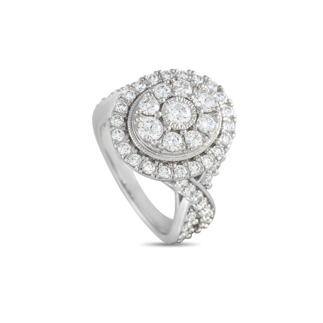 14K White Gold Diamond Ring II // Ring Size: 7 // New