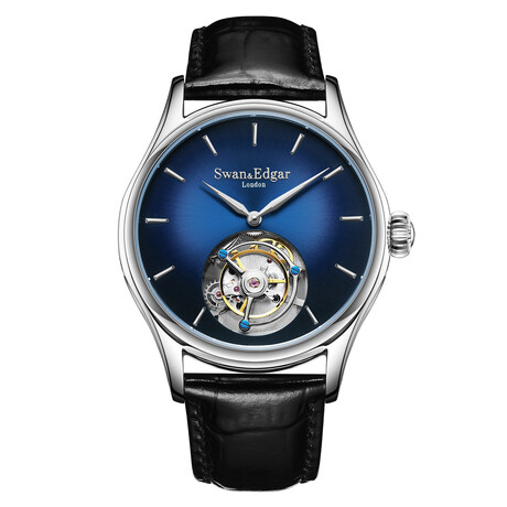 Swan & Edgar LE Hand Assembled Tourbillon Dawn Blue Automatic // SE0070T