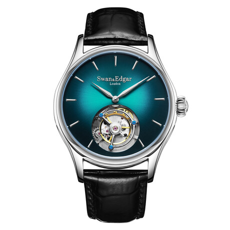 Swan & Edgar LE Hand Assembled Tourbillon Green Automatic // SE0071T