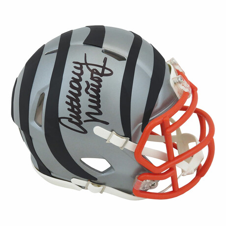Anthony Munoz Signed Cincinnati Bengals FLASH Riddell Speed Mini Helmet