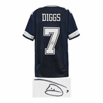 Trevon Diggs Signed Navy Custom Football Jersey