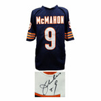 Jim McMahon Signed Navy Custom Throwback Jersey