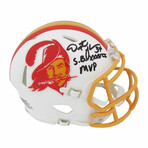Dexter Jackson Signed Tampa Bay Buccaneers White Throwback Riddell Speed Mini Helmet w/SB XXXVII MVP