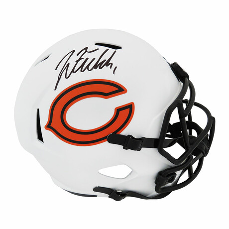 Justin Fields Signed Bears Lunar Eclipse Riddell Full Size Speed Replica Helmet (Beckett COA)
