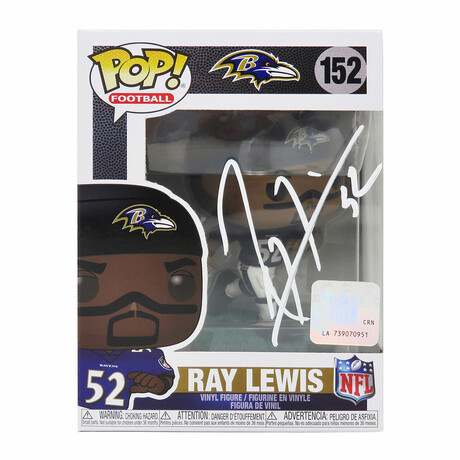 Ray Lewis Signed Baltimore Ravens NFL Funko Pop Doll #152