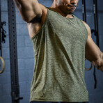 TYR Airtech Tank // Olive Night Heather (Small)