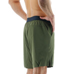 TYR 9" Lined Short // Olive Night (Small)