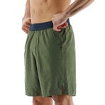 TYR 9" Lined Short // Olive Night (Small)