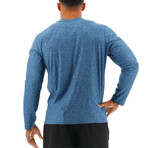 TYR Airtech Long Sleeve Tee // Majolica Heather (Small)