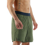 TYR 9" Lined Short // Olive Night (Small)