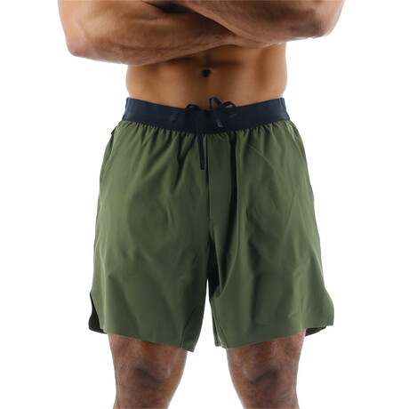 TYR 9" Unlined Short // Olive Night (Small)