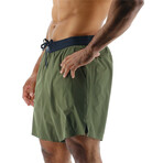 TYR 9" Unlined Short // Olive Night (Small)