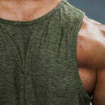 TYR Airtech Tank // Olive Night Heather (Small)
