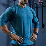 TYR Airtech Long Sleeve Tee // Majolica Heather (Small)