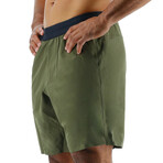TYR 7" Unlined Short // Olive Night (Small)