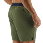 TYR 7" Unlined Short // Olive Night (Small)