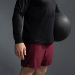 TYR 7" Unlined Short // Windsor Wine (Small)