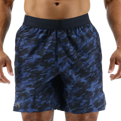TYR 7" Unlined Short // Navy (Small)