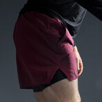 TYR 7" Unlined Short // Windsor Wine (Small)