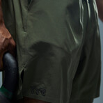 TYR 9" Unlined Short // Olive Night (Small)