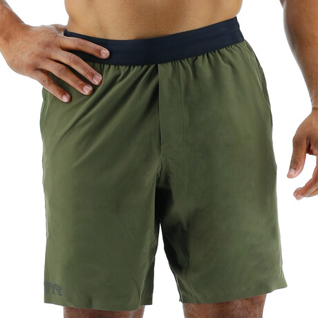 TYR 7" Unlined Short // Olive Night (Small)