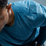TYR Airtech Long Sleeve Tee // Majolica Heather (Small)