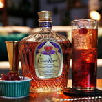 Fine De Luxe Canadian Whiskey + Custom Embroidered Velvet Bag