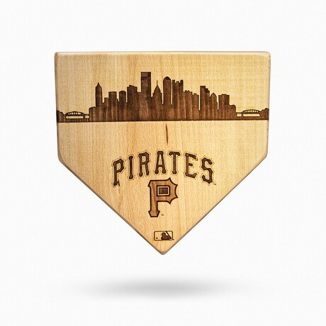 Laser Engraved Home Plate // Skyline Series // Pittsburgh Pirates