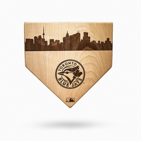 Laser Engraved Home Plate // Skyline Series // Toronto Blue Jays