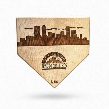 Laser Engraved Home Plate // Skyline Series // Colorado Rockies