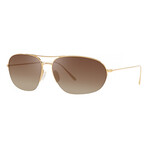 Unisex OV1304ST-5292Q1 Kondor Sunglasses // Gold + Dark Brown Gradient Mirror