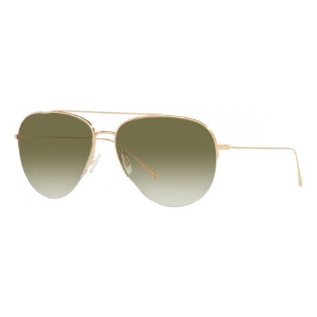 Unisex OV1303ST-52928E Cleamos Sunglasses // Gold + Olive Gradient
