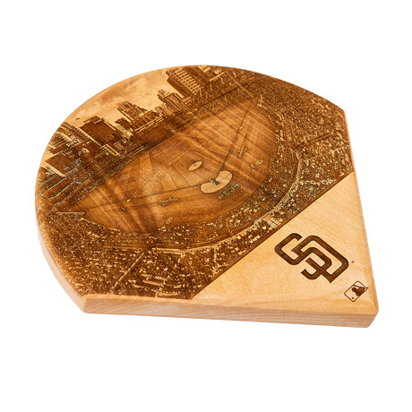 Laser Engraved Wood Plate // MLB Stadium // San Diego Padres