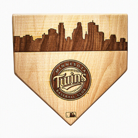 Laser Engraved Home Plate // Skyline Series // Minnesota Twins