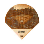 Laser Engraved Wood Plate // MLB Stadium // Atlanta Braves