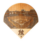 Laser Engraved Wood Plate // MLB Stadium // New York Yankees