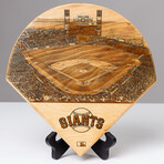 Laser Engraved Wood Plate // MLB Stadium // San Francisco Giants