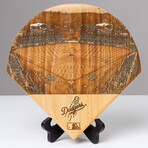 Laser Engraved Wood Plate // MLB Stadium // New York Yankees