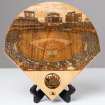 Laser Engraved Wood Plate // MLB Stadium // New York Mets