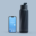 The WaterH Smart Bottle // Magnetite Blue