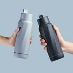 The WaterH Smart Bottle // Magnetite Blue
