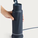 The WaterH Smart Bottle // Magnetite Blue