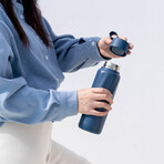 The WaterH Smart Bottle // Magnetite Blue