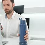 The WaterH Smart Bottle // Magnetite Blue