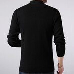 Zip-up Sweater // Black (XL)